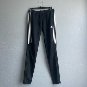 Adidas Women's Black Joggers with White Stripes